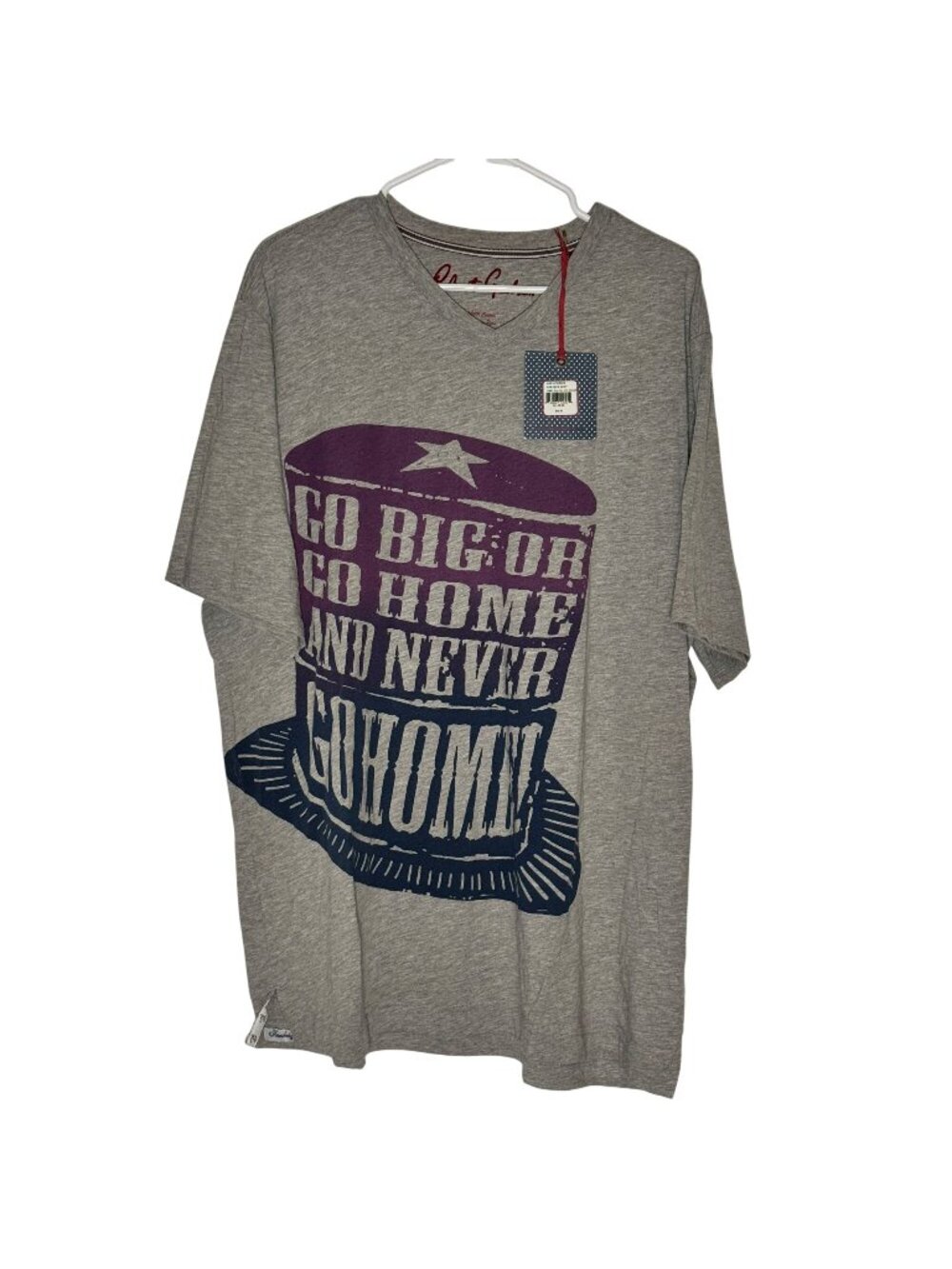 Robert Graham Time to Go Big or Go Home Tshirt Gray Size 1XL NWT